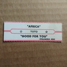 TOTO Africa/Good For You JUKEBOX STRIP Record 45 rpm 7"