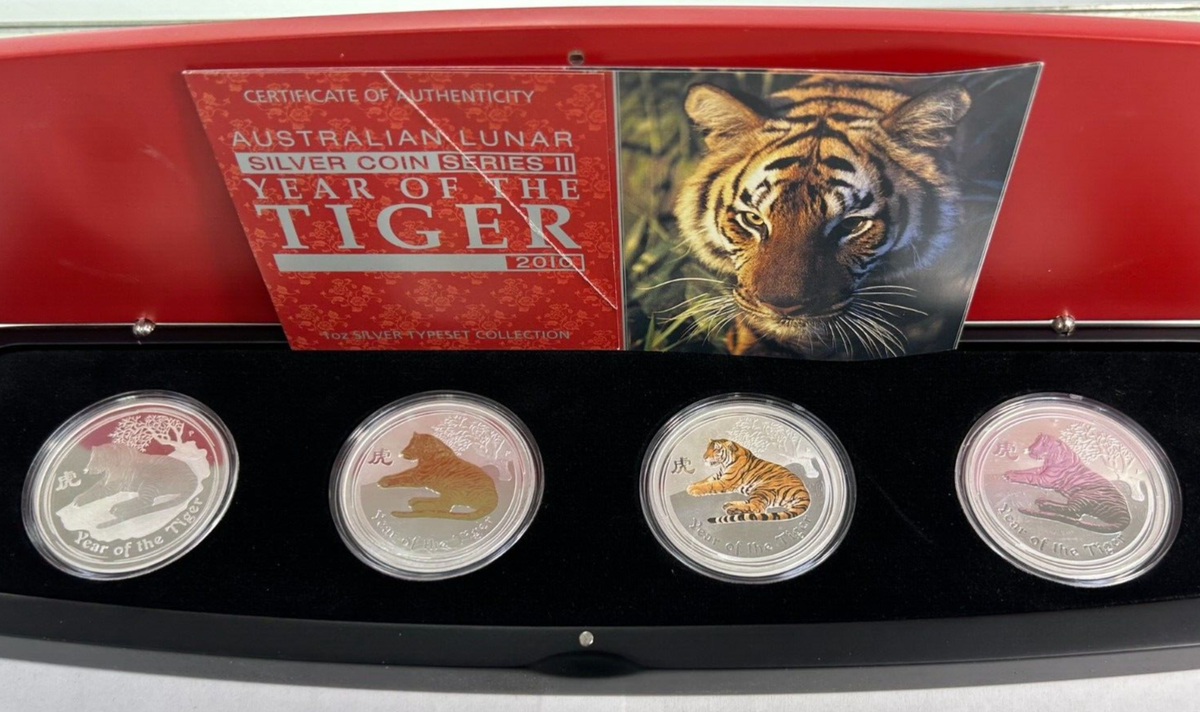 2010 Perth Mint Lunar Year of the Tiger 1 oz Silver Type 4