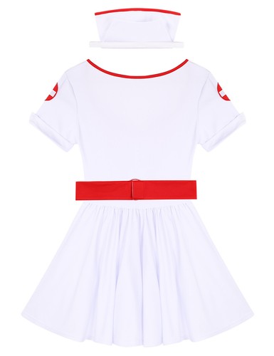 Women's Sexy Nurse Cosplay Costume Doctor Role Play Uniform Dress Outfit - Picture 32 of 65