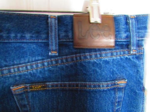 Lee Mens 44x34 regular fit Straight Leg Dark Wash Jeans - Picture 4 of 6