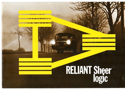 Reliant Regal 1970-1973 UK Market Sales Brochure 3/30, 21E & Supervan