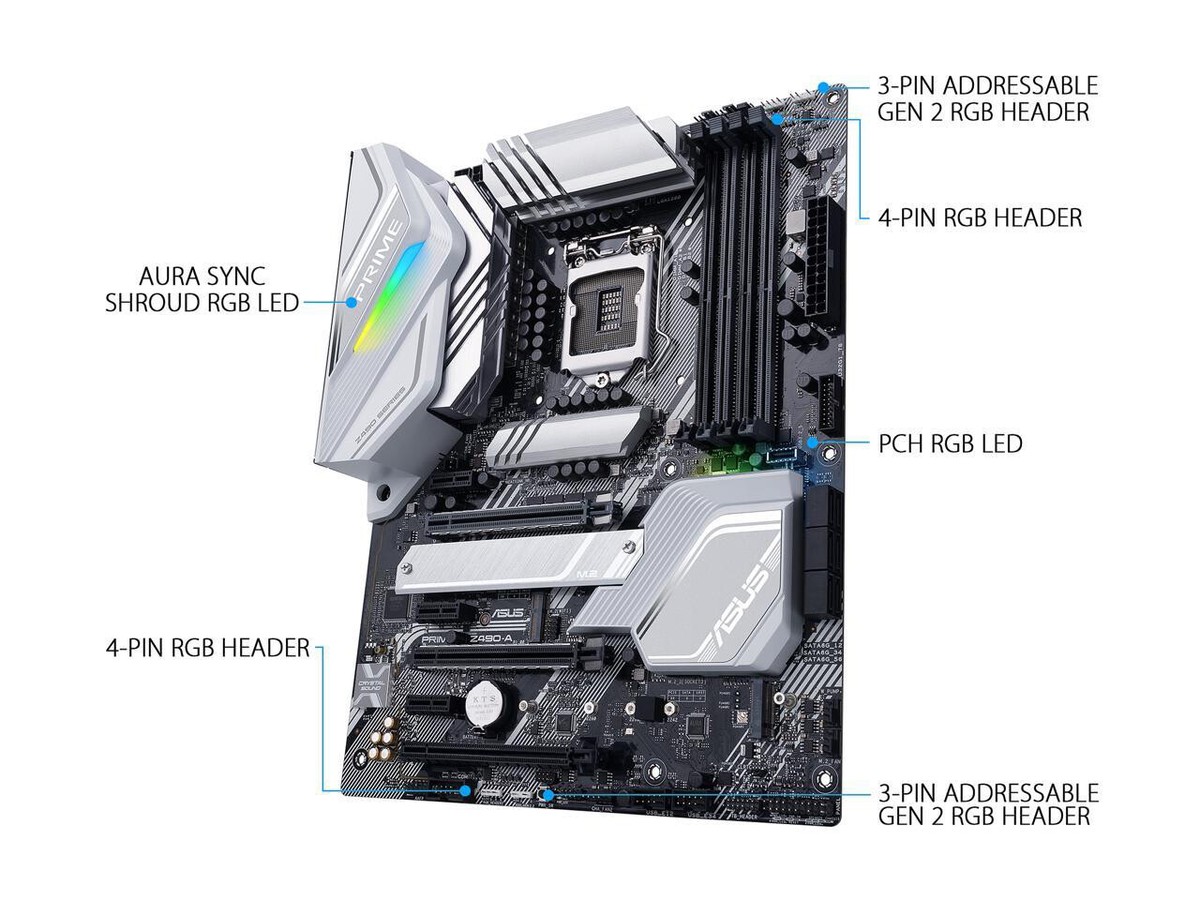 FOR ASUS PRIME Z490-A Motherboard Support 10900K DDR4 128GB