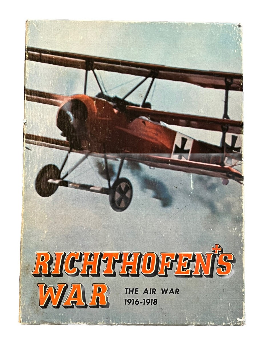 【古品レトロ　中身綺麗な品】AIR WAR アドベンチャーシミュレーションゲーム Richthofen's War The Air War 1916-1918 Board Game 1972 Vintage WWI