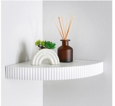 New Modern & Stylish Piece Of Storage Ribbed Corner Shelf, Floating Corner Shelf