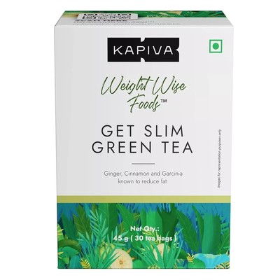 Kapiva Get Slim Green Tea 30 Tea Bags Metabolism Booster For Healthy Weight Care