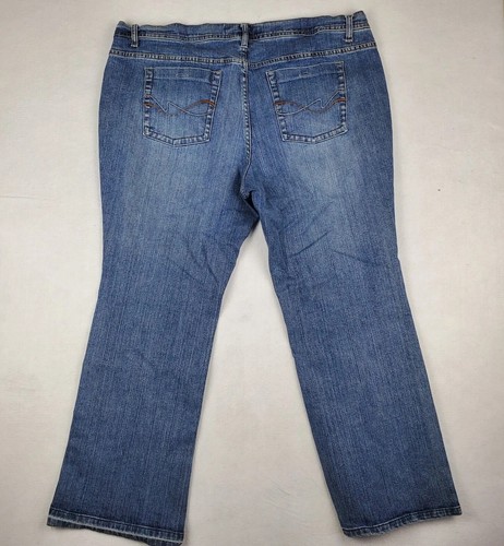Jeans da donna blu denim denim sbiaditi Glory Classic 5 tasche taglia 18 W - Foto 5 di 8