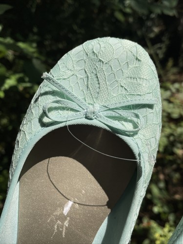 AMERICAN EAGLE mint green Lace Ballet Flats Loafers BRAND NEW Sz 8.5❤️sj7m68 - Picture 7 of 10