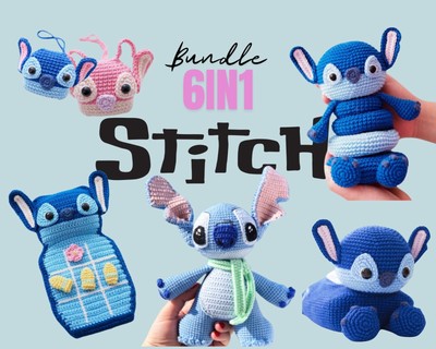 Stitch Crochet Pattern - 6-in-1 Bundle - Crochet Pattern PDF - US-Term