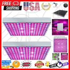 Indoor Plant Growth 2 Pack LED Grow Lights with Low Heat & Easy Install Mounting