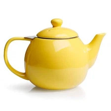 Teapot Porcelain Tea Pot with Stainless Steel Infuser Blooming & Loose Leaf T...