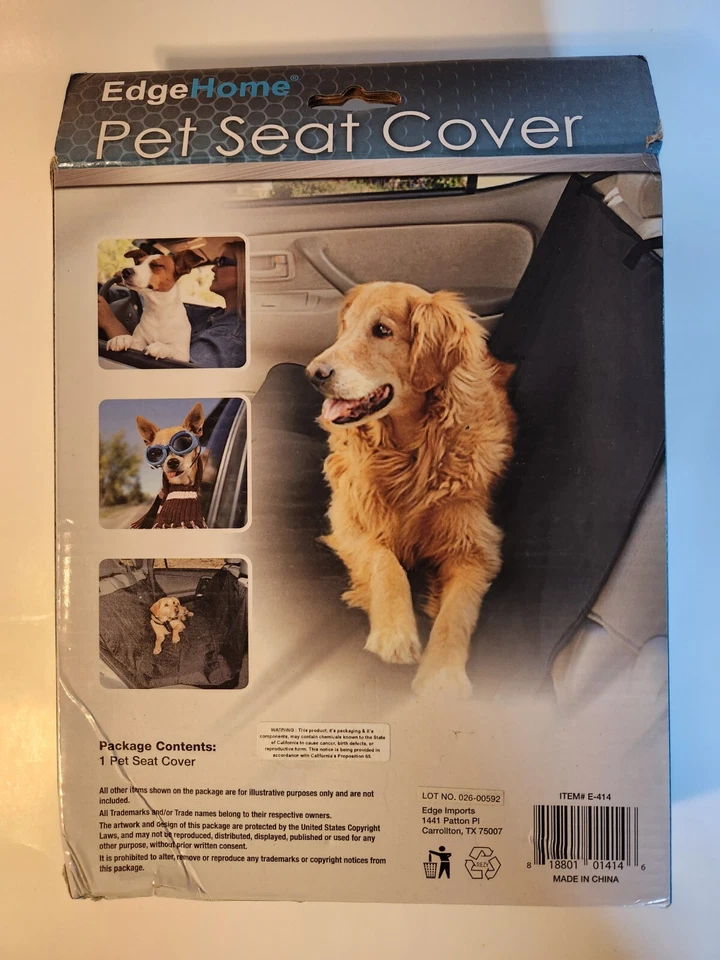 Pet Back Seat Cover Protector for Dogs - Black waterproof GOLDEN RETRIEVER  - Image 2 of 2