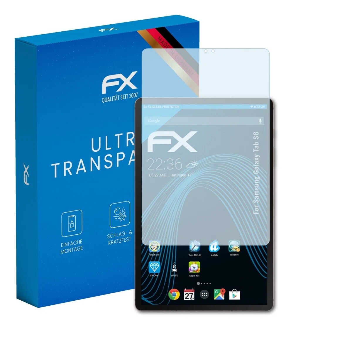 AtFoliX 2x Screen Protector for Samsung Galaxy Tab S6 Protective Clear Film