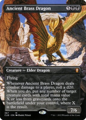 MTG Borderless CMR: Battle for Baldur's Gate CLB Ancient Brass Dragon MINT