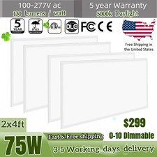 75w LED Panel Light 2x4FT Recessed Edge-Lit Drop Ceiling Troffer LED Flat Light