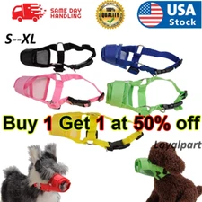 New Dog Muzzle Anti Stop Bite Barking Chewing Mesh Mask Training Pet Small Large