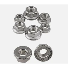 250PCS  6#-32  316 SSHexFlange nutHexFlangeNuts Non-slip Nuts Nuts