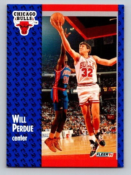 1991-92 Fleer Will Perdue #32 Chicago Bulls