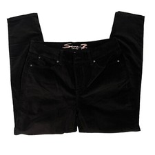 Seven7 Women  s Velvet Tummyless High Rise Skinny Jean Black 12
