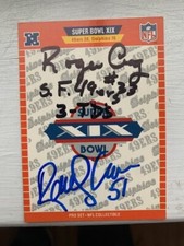 ROGER CRAIG RANDY CROSS SAN FRANCISCO 49ERS SIGNED 1990 PRO SET SUPER BOWL XIX .