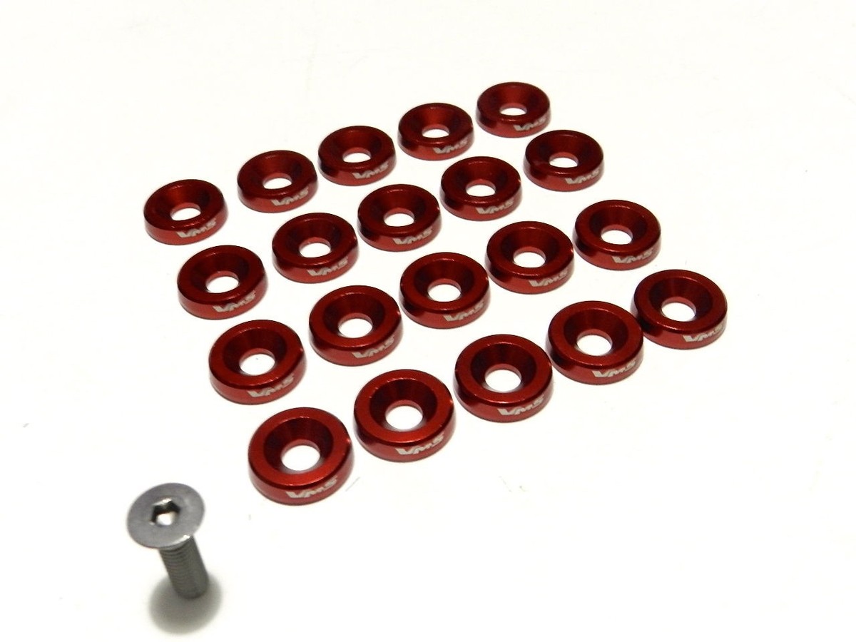 30PC RED FENDER WASHER ENGINE BAY DRESS UP KIT FOR SCION FRS