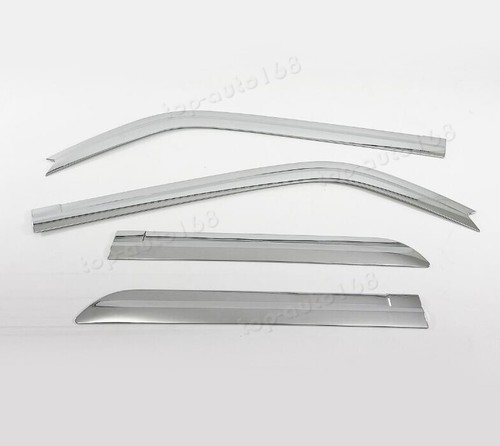 Chrome Window Visor Vent Shades Sun Rain Guard 4pcs For Toyota 4Runner 2010-2023 - Foto 2 di 6