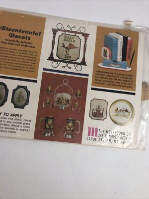 Décalcomanie Meyercord Decorator - Soldats Minuteman US Continental - Ancien Stock 1976