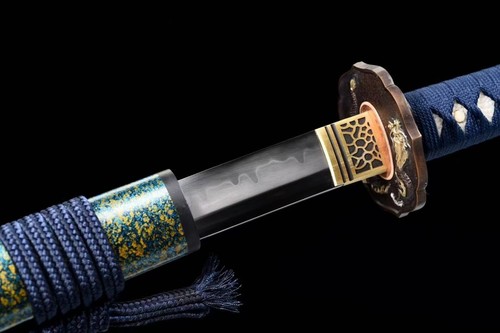 Spada Katana Samurai Giapponese Top Lucida Affilata da Collezione T10 Argilla Temperata - Foto 2 di 10