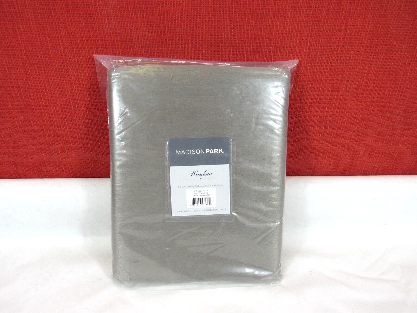 Madison Park Emilia Faux-Silk Lined Twisted Tab 50" x 95" Window Panel - T41092