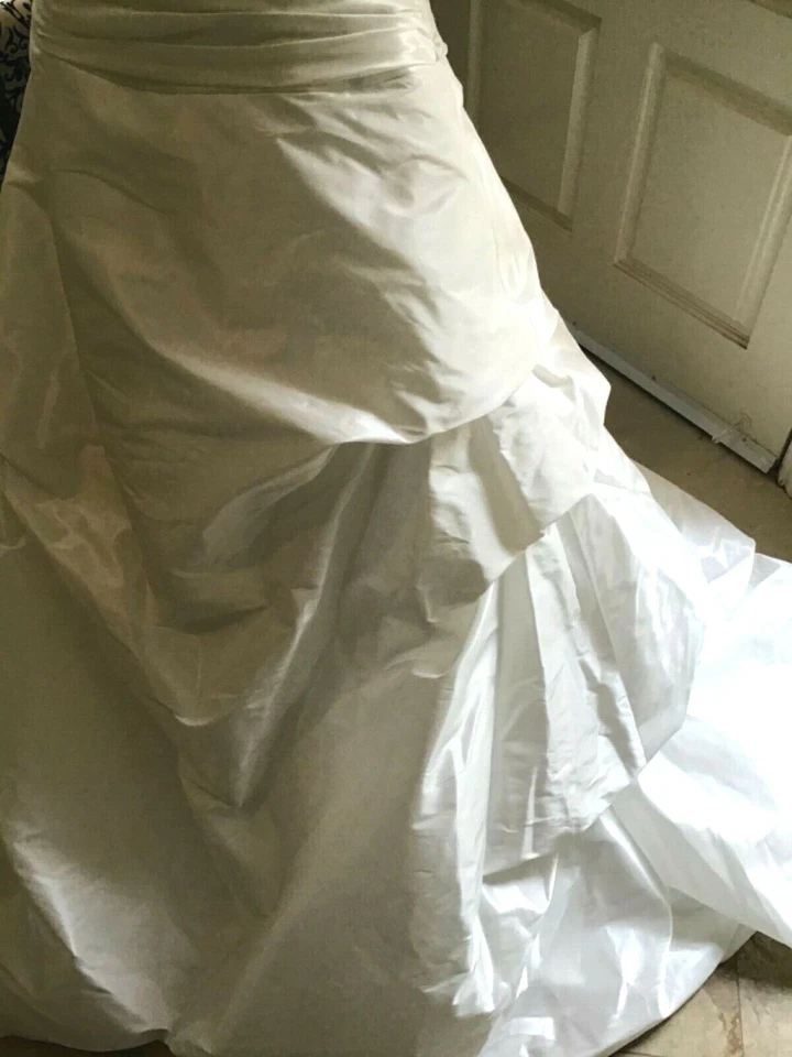 JOLI Vestido de Novia Vestido de Novia Tafetán Blanco Recoger Falda 10 Nuevo sin etiqueta Foto 4 de 4