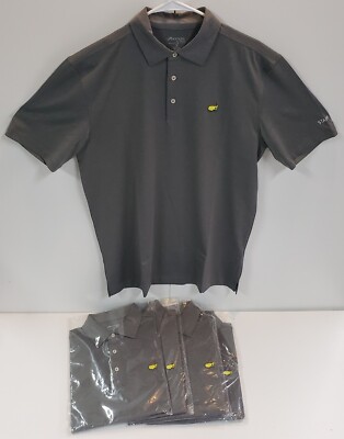 RARE STAFF Masters Tech Men's  Stretch Golf Polo Shirt Gray M