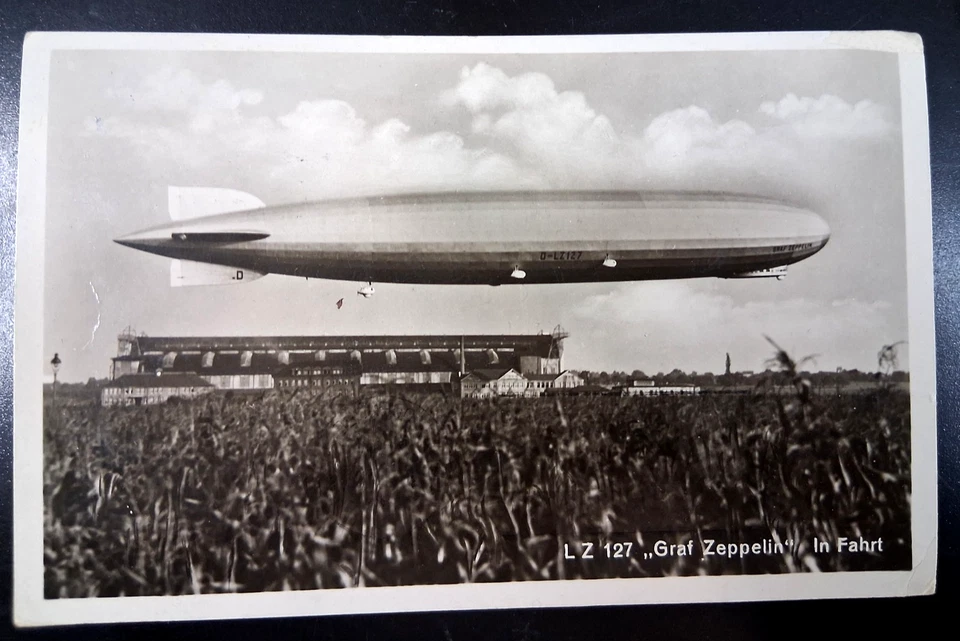 Alemanha 1929, 2m Solo no Cartão Postal, Graf Zeppelin Flight Aboard The Zeppelin RPPC - Imagem 3 de 4