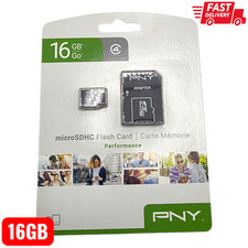 PNY 16GB MICRO SD HC PERFORMANCE CARD NEW IN PACKAGE Sealed
