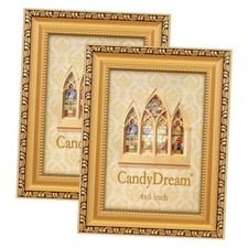 4 6 Picture Frame Set of 2 - Picture Frames for Wall and 4X6 2 Pack Gold