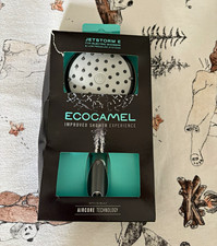 Ecocamel Jetstorm E Shower Head Chrome Oval Grey/Black Descaling Low Pressure