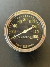 SHELBY COBRA Vintage LARGE NUMBER FORMAT Stewart Warner 0-160 MPH Speedometer
