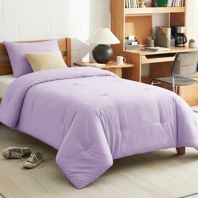 Twin Comforter Set College Dorm Essentials, 2 Pieces Lavender Twin Extra Long...