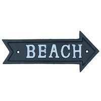 Strand Pfeil Schild Gusseisen Schild Plakette Wand TüR Zaun Tor Pfosten Haus ...
