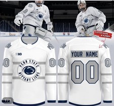 Personalized Penn State Nittany Lions Throwback Night 2026 White Hockey Shirt