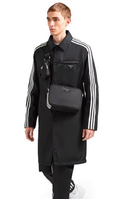 PRADA RE-NYLON × adidas ショルダーバッグ Prada adidas Re-Nylon Shoulder Bag Black in Nylon/Leather