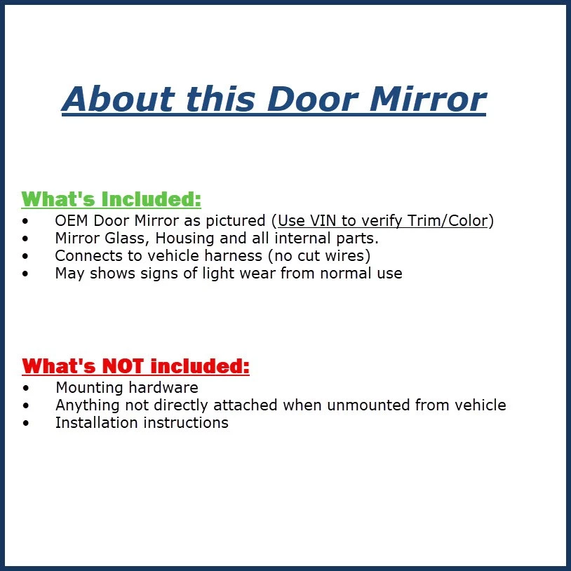 Espejo retrovisor lateral Toyota Tacoma 2014 lado del conductor OEM Foto 2 de 4