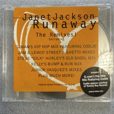 Janet Jackson  Runaway  (The Remixes!) Promo CD US / 12 Versions + Hype Stickers