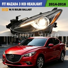 Fit 2014 2015 2016 Mazda 3 Driver Left Hidxenon Headlight Assembly No Bulb