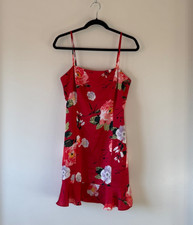 Guess Red Floral Mini Dress Vintage