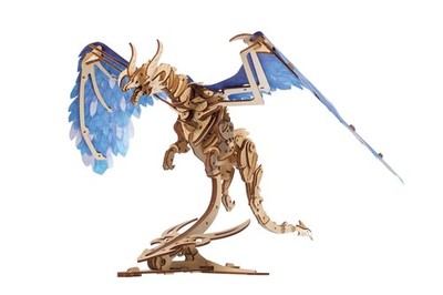 UGEARS 3D Wooden Puzzles for Adults - Windstorm Dragon 3D Puzzle - Mechanical...