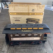New in box  Jim Beam Observation Train Car Whiskey 1985 Decanter  EMPTY