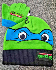 NICKELODEON TEENAGE MUTANT NINJA TURTLES - WINTER HAT AND GLOVE SET - BRAND NEW