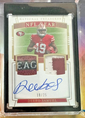 2019 Panini National Treasures RPS Deebo Samuel 49ers 18/25 Mega Patch