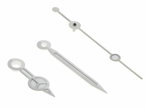 SET 3 LANCETTA OROLOGIO PER MOVIMENTO ETA 2824-2 2834-2 2836-2 MERCEDE ARGENTO SVIZZERO TQ - Foto 3 di 5