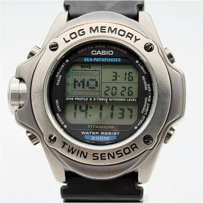 Casio Seapathfinder SPF-100 Twin Sensor Diver Watch Used AB Grade