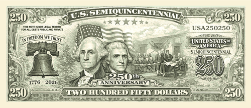 40 Pack America 250th Anniversary Dollar Bill Collectible USA Freedom ...